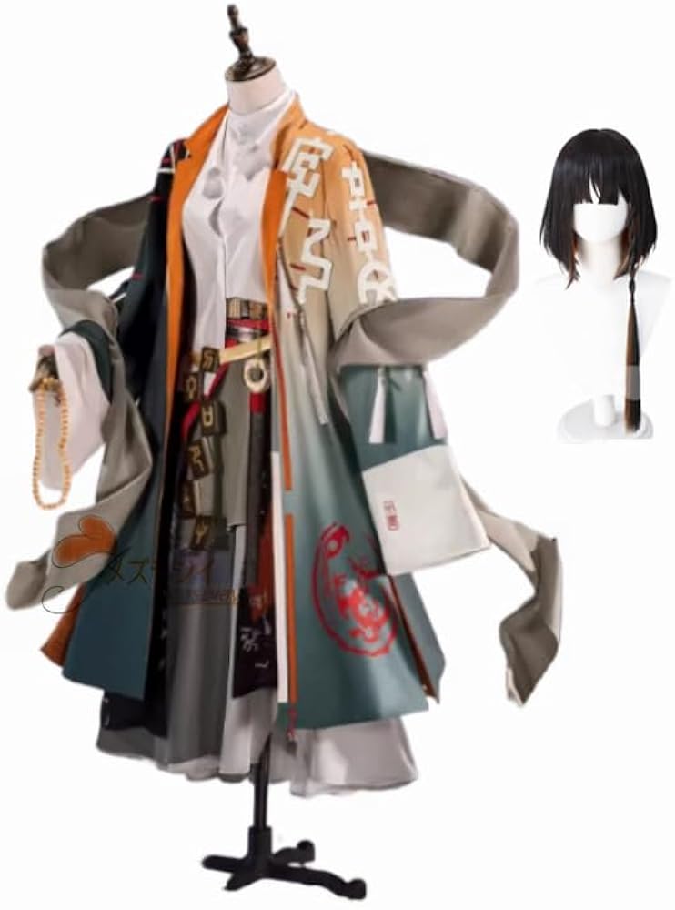 Amazon.co.jp: アークナイツ 颉/ジエ コスプレ衣装+角+道具+ウィッグ